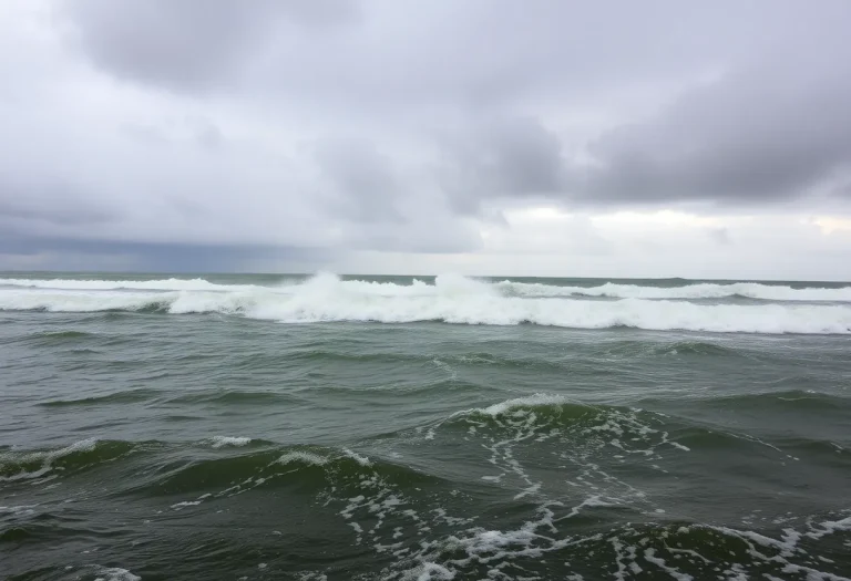 Hazardous surf conditions on the Gulf Coast due to Post-Tropical Cyclone Rafael.