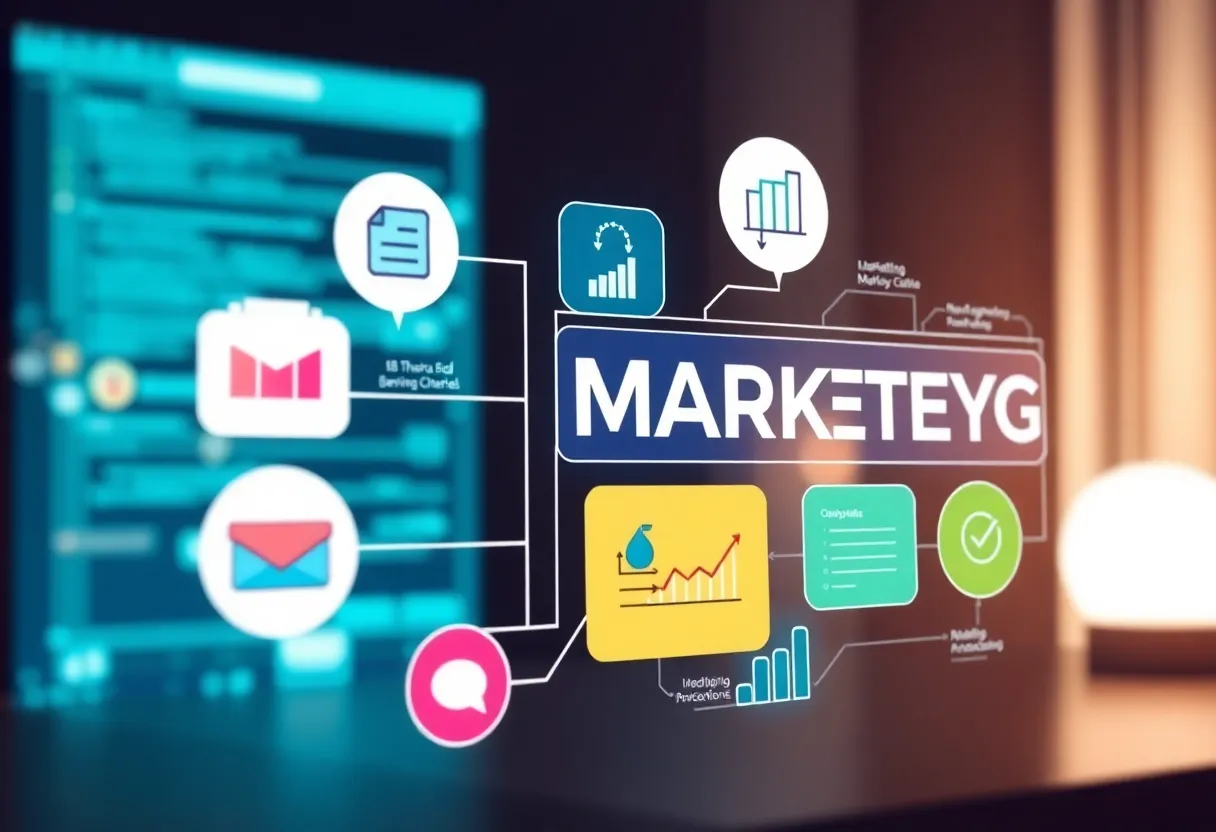 Visual representation of a digital marketing strategy framework