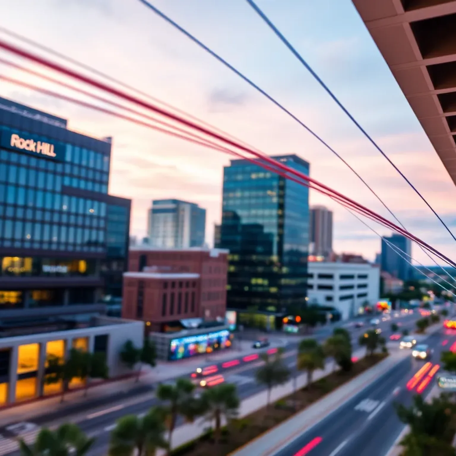 Fiber optic cables in Rock Hill city