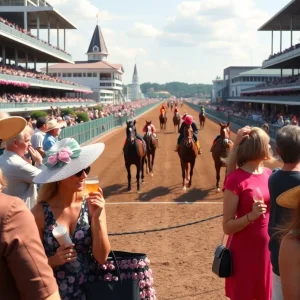 Fans enjoying the 150th Kentucky Derby at Churchill Downs