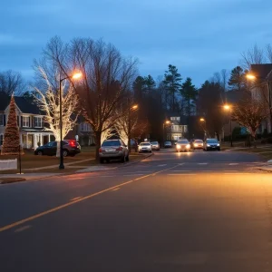 Christmas decorations in Rock Hill neighborhood