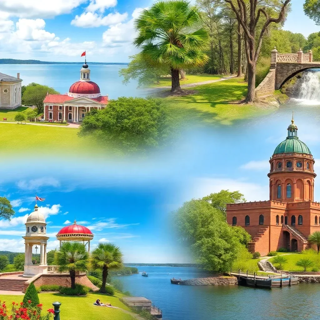 A collage representing the beauty and diversity of South Carolina.