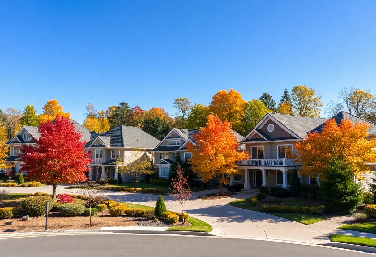 Luxurious million-dollar homes in a residential neighborhood in York and Lancaster counties.