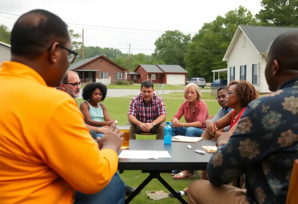 Residents of Rock Hill discussing safety measures after shootings