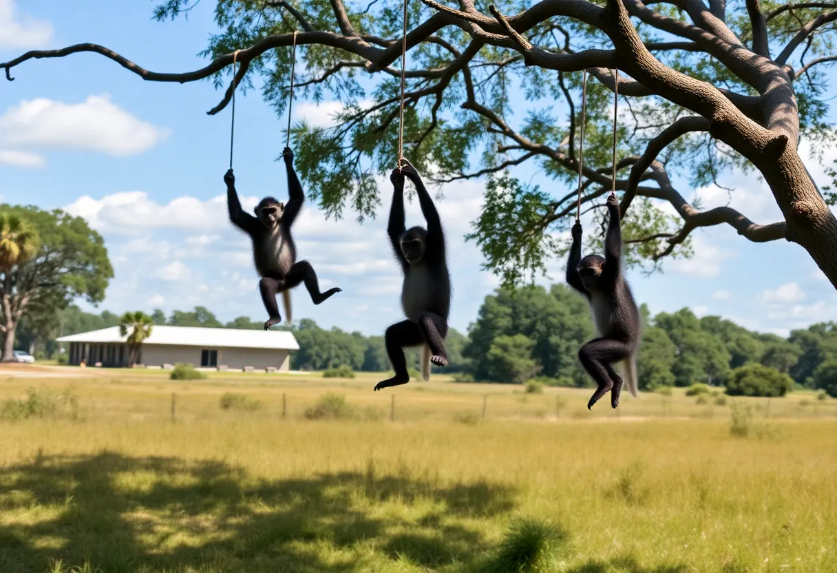 Monkeys Escaping Research Facility