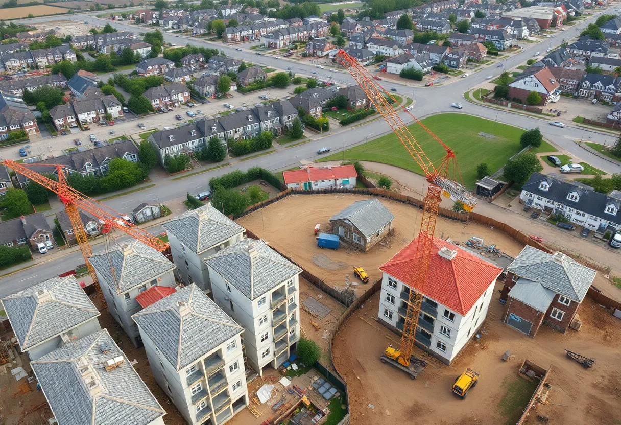 Construction site for new homes and apartments in Rock Hill