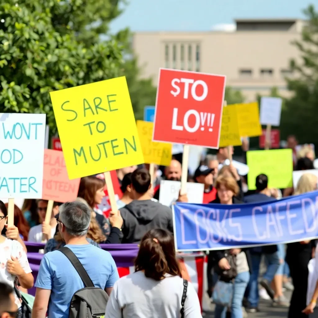 Community protests in Rock Hill highlight concerns over federal program cuts impacting jobs and healthcare services.